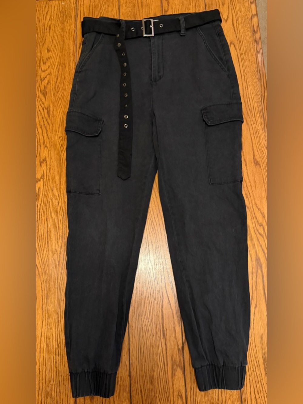 Hot Topic Black Cargo Jogger Pants